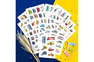 PADABAYKA Autocollants de transport, Autocollants de voiture - Train, Avion, Tracteur, Bateau, Autocollants de voiture de course pour garçons - Autocollants de véhicule extra durable imperméables