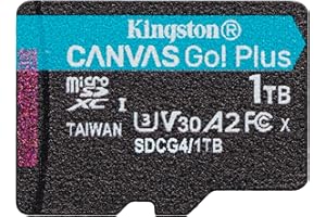 Kingston Canvas Go Plus karta pamięci microSDXC Gen4 200 MB/s A2 U3 V30 1 TB pojedyncze opakowanie bez karty ADP - SDCG4/1TBSP