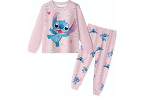 Aepotumn Girls Pyjamas Kids 2 Piece Long Sleeve Pjs Sleepwear Top and Shorts Set Outfit for 7-12 Years