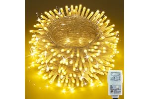 Moxled Fairy Lights Plug in Waterproof - 13M/42ft 100 LED String Lights Mains Powered, 8 Modes Expandable Garden Christmas Lights for Outdoor Indoor Bedroom Patio Party Tree Decorations (Warm White)