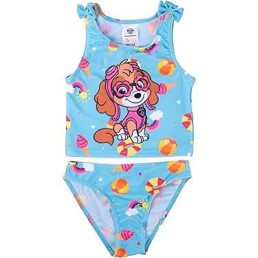 dPois Tweedelige tankini voor meisjes, badpak, korte mouwen, badshirt