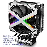 DEEP COOL FRYZEN Air CPU Cooler for AMD TR4/AM4, Addressable RGB for Top Cover and Fan Frame with Motherboard SYNC Control, 6 Heatpipes, Premium All-Aluminum Fan Frame with Inverse Double-bladed Fan