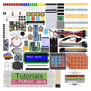 Freenove Ultimate Starter Kit for Raspberry Pi 4 B 3 B+, 434 Pages Detailed Tutorials, Python C Java, 223 Items, 57 Projects, Learn Electronics and Programming, Solderless Breadboard