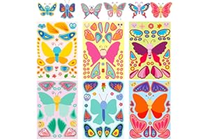 Mistree 24 Stickers Papillons pour Guitare, PC Portable, Sticker Insecte Skateboard, Grand Autocollants Enfants, 21 * 15 CM