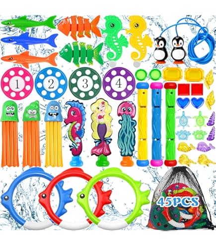 Juegos Piscina Juguetes De Buceo, Piezas, Piscina, Forma De