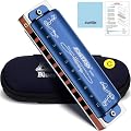 East top Harmonica Blues adulte diatonique en Do 20 tons T008K avec étui bleu, Pour enfant diatonict pour Débutants et étudiants, comme meilleur cadeau