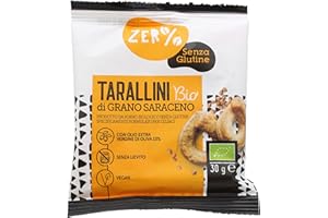 ZERGLUTINE Fior di Loto Zer%glutine, Tarallini di grano saraceno bio, senza glutine, 30g