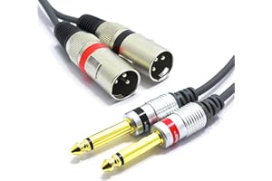 Kabel 2x Xlr Męski- 2x Jack 6,3 Mono 1,5m VITALCO