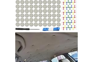 GHYUI Réparation De Toit De Voiture, 60 pcs Retenue De Rivet Fixe, Bouton De Toit Fixation Tissu Vis Réparation De Toit Boucle De Capuchon pour Toutes Les Voitures