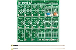 AURSINC RF Demo Kit Card, NanoVNA RF Test Module, Vector Network Analyzer Board, Filter/Attenuator with 2 UFL Patch Cables, VNA HF VHF UHF Test Calibration