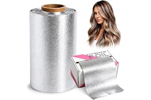 Aluminiumfolie frisör 100 m, räfflad slingfolie silver, aluminiumfolie för slingor set, aluminiumfolie för frisörsalong, slingor folie, folierullar, slingpapper, halkfri, slitstark