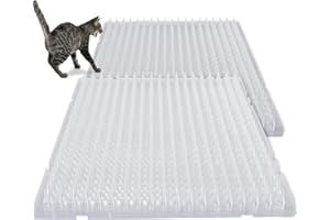 Nuanchu 12 Pieces Cat Deterrent Mat Stool Dog Cat Repellent Mat Cat Repellent Mat with Spikes Keep Dogs off Counter Anti Pet for Outdoor Indoor Plants Garden Sofa Window(16 x 13 Inches,Clear)