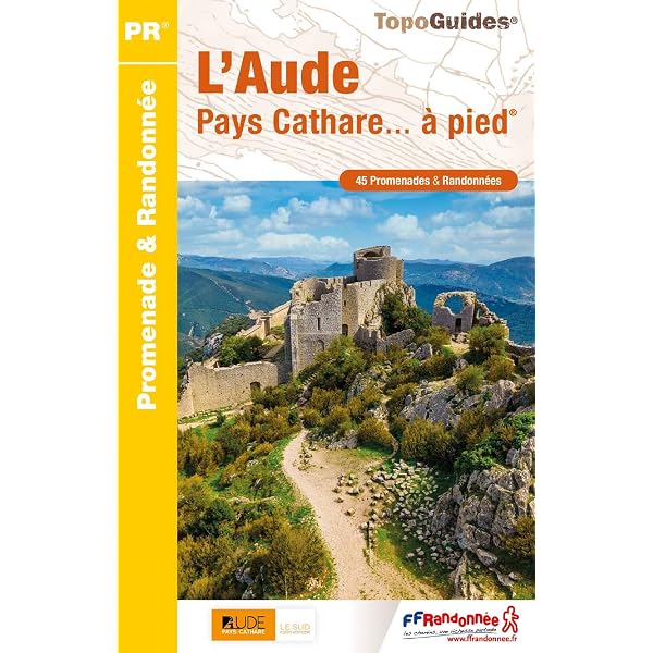 Carte Randonnée Pyrénées - Sentier Cathare Queribus - Échelle 1/55.000
