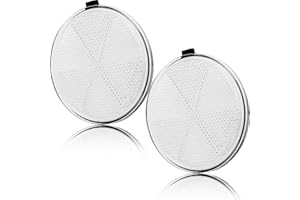 AGRISHOP 2x Trailer Round Reflectors White Ø80mm Self Adhesive Reflectors for Caravan Horsebox,Stick-on Round Reflector for Gate Posts