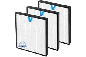 BRUVISH (3 Piezas) Vital 200S Filtro de Repuesto Compatible con Purificador de Aire LEVOIT Vital 200S, Filtro HEPA Verdadero Vital 200S H13, Filtros Vital 200S-P de Carbón Activado 3 en 1