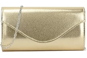 UShopUK Metallic Shiny Faux Leather Bridal Prom Wedding Evening Clutch Party Purse Hand Bag