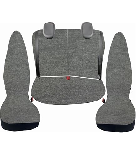 Coprisedili Auto Per Toyota Aygo - Set 7 Pezzi Anteriori E Posteriori, Nero/Blu, Made In Italy - Foto 2