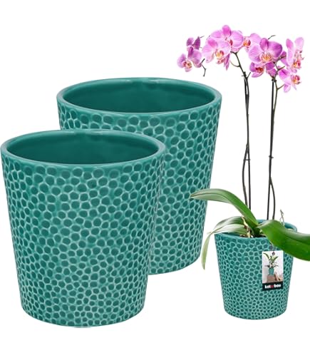 Wamat Blumentopf Türkis - UV-beständig, 34cm Durchmesser, Für Innen & Außen