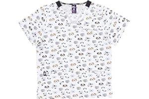 WORK TEAM Workteam Casaca Sanitaria Estampada Unisex, Tejido ELÁSTICO. Uniforme Sanitario, Conjunto Sanitario, Camisa Médico, Enfermera, Dentista, Estética, Veterinaria, Hostelería.