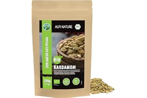 Alpi Nature Kardemumma Hel BIO 200g, Hela Gröna Kardemummakapslar, Ekologiska Kardemumma Kapslar