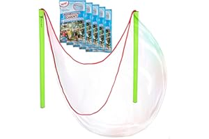 WOWMAZING Kit De Pompas Grande - Conjunto De Valores - Incl. Gran Varita De Pompas, 5 Concentrado De Pomperos Gigante Y Consejos Y Trucos Folleto - Pompas De Jabon - Juguete Al Aire Libre para Niños
