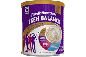 PEDIASURE Teen Multivitamin Protein Powder – Vanilla – 400g – Teenager Supplements with 27 Vitamins & Minerals – Vitamin D & Protein – Vegetarian – For busy teens 11-16 yrs old – by PaediaSure Shake