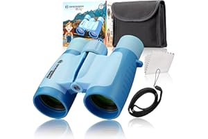 Bresser Jumelles pour Enfant 3 x 30, Bleu Clair