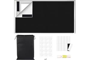 BIEPIS Portable Blackout Blinds for Bedroom| 300x145cm Temporary Black Out Blind Stick On Window,100% Blackout Material No Drill Blinds with Velcro for Car Travel，Window Treatments Fits Any Size Shape