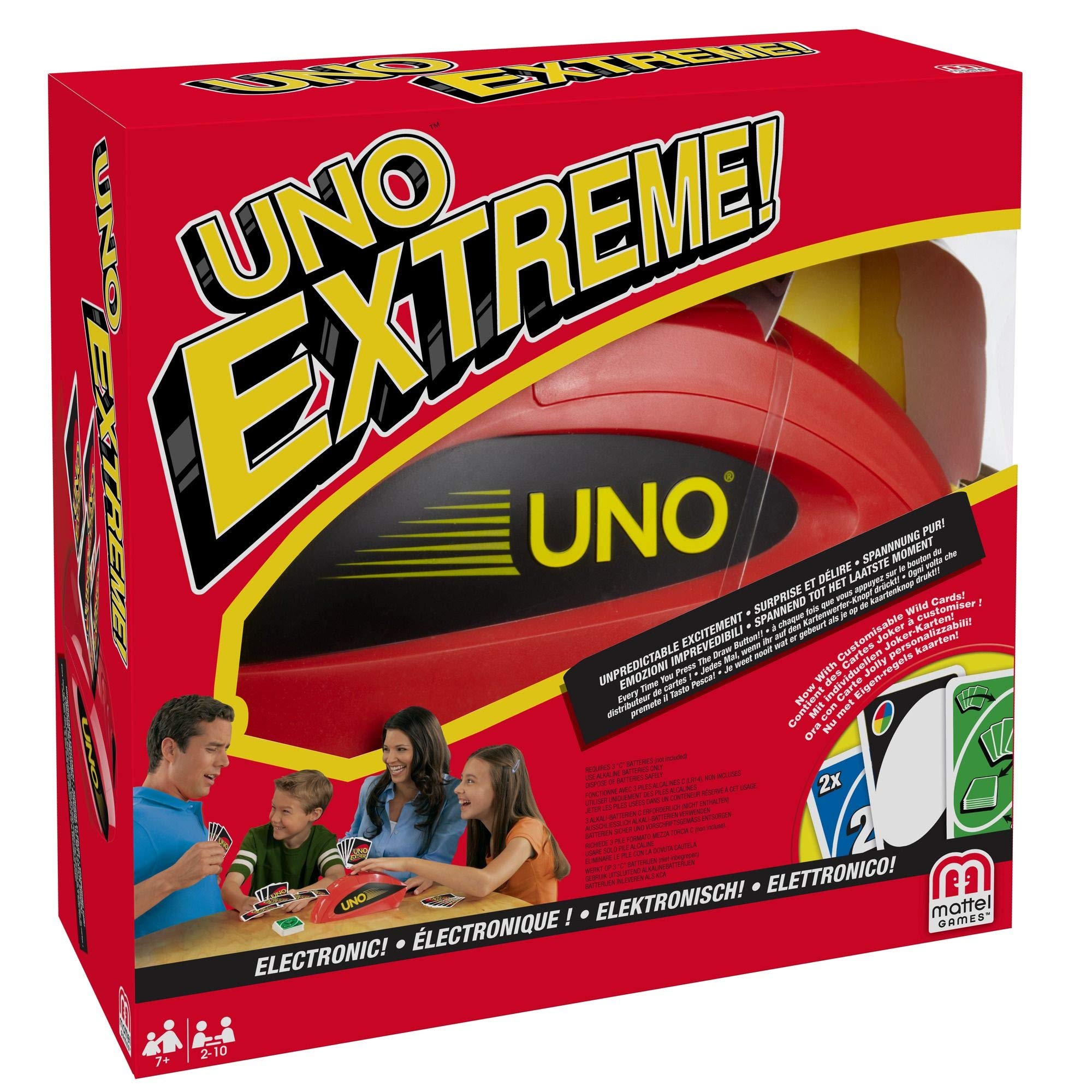 UNO Extreme jeu de société et de cartes avec distributeur de cartes, V9364 Les Meilleurs