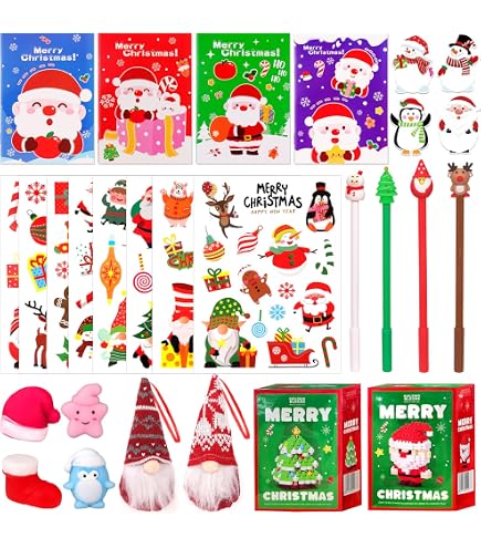 4 Stück Schiebepuzzle Für Kinder – Weihnachtsmotive (Weihnachtsmann, Schneemann, Elch, Pinguin)