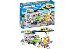 PLAYMOBIL | City Life | Große Tankstelle | Spielzeug für Kinder ab 4 Jahren [Exklusiv bei Amazon] | 70201