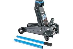 STIX ELN-04 hydrauliczny podnośnik samochodowy 3T – wysokość podnoszenia 140-460 mm, stabilna konstrukcja stalowa, podwójna dźwignia 94 cm, gumowa nakładka, podnośnik samochodowy do samochodów, SUV i