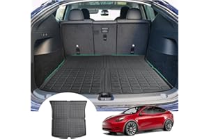 GAFAT Tesla Model Y 2021-2023 2024 Alfombrilla para Maletero, Model Y 2022 Alfombrilla para Maletero TPE de Borde Alto Original Escáner 3D, Plegable, Tesla Model Y 2024 Accesorios [1 Piezas]