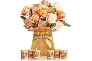 thegiftbox Candle Bouquet Gifts for Women Gifts for Mum Ladies Luxury Gifts for Birthday Christmas Gifts (SunsetRose)