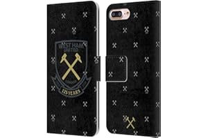 Head Case Designs Officially Licensed West Ham United FC Third 2020/21 Crest Kit Leather Book Wallet Case Cover Compatible With Apple iPhone 7 Plus/iPhone 8 Plus