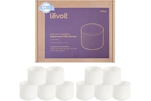 LEVOIT Filtri di ricambio nel serbatoio dell'acqua, compatibili con Dual150, Dual200S, Classic300S, LV600S, confezione da 10, bianco