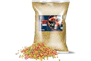 Mersjo Aliment pour poissons d'étain, granulés flottants pour l'alimentation quotidienne, 5 kg, grain 3 mm