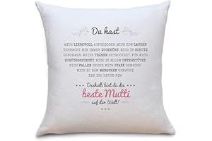 ‎OWLBOOK OWLBOOK® Geschenk für Frauen | Muttertagsgeschenk |Beste Mutti Muttertagsgeschenk Flauschiges Kissen Geschenke Geschenkideen Mama Muttertag Geburtstag Zierkissen mit Füllung
