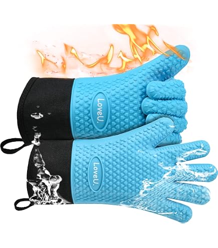 Mini Guanti Da Forno In Silicone – Resistenti Al Calore, Per Friggitrice Ad Aria, Teglie E Cottura, Grigio, Proteggi-dita - 4