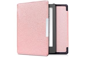 kwmobile Étui Compatible avec Kobo Aura Edition 1 Coque - Étui à Rabat magnétique Tablette eReader Similicuir - Or Rose