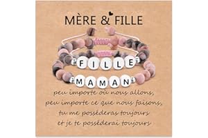 SUNSH 2/3 Mere Fille Bracelets, Cadeau Maman Fille, Cadeau Fête Des Mères, Anniversaire Noel Femme Ado Filles, Cadeaux Retour à L'école