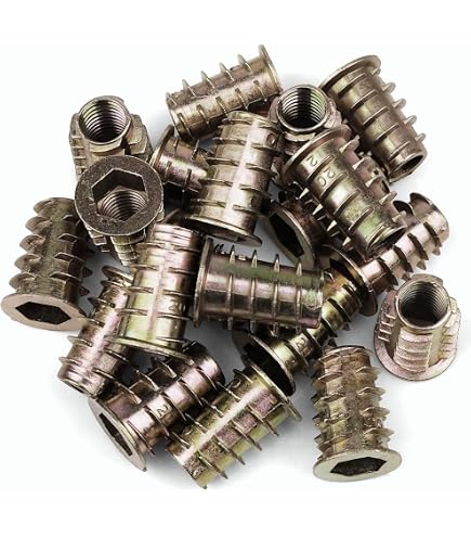 M5X10 mm Interface Hex Socket Threaded Insert Nuts for Wood Furniture