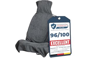 Upgrade4cars Terry Cloth Car Seat Cover Universal in Grey | Anti Sweat Towel Seat Protector perfect for Summer & Sport