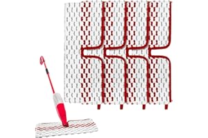LQGTQO 4 Piezas para Vileda 1-2 Spray MAX Recambio Fregona Kit, Recambio Mopa para Vileda Recambio Reutilizable de Microfibra, ¡Limpieza eficiente y Duradera