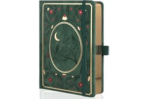 TIEFOSSI Cuadernos de puntos, cuadernos de puntos de tapa dura tamaño A5 para mujeres que escriben, papel grueso de 160 g/m², 190 páginas numeradas, para organizar la agenda