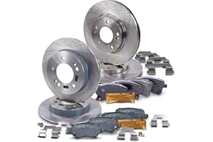 HOMRY BESTPRICE BESTPRICE Bremsenset inkl. Bremsscheiben vorne Ø 280 mm + hinten Ø 258 mm + Bremsbeläge vorne und hinten, Kompatibel mit KIA VENGA (YN)