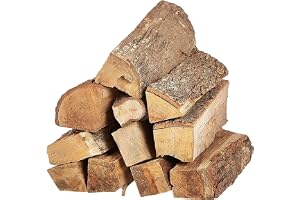 GO2CAMPS Premium BBQ Firewood 15 Ltr Capacity Bag | Seasoned Hardwood | Brich Wood for Ready to Burn | Perfect for Camping, Picnic, BBQ Cooking, Campfires, Pit Fires, and Barbeque Grills -5 kg