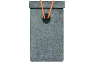 CJMUQHEHH Pochette Faraday 17x10cm pour Clés Voiture Keyless Badges Télépéage, Cage de Faraday Portable Anti RFID, Sac de Protection 5G/GPS, Étanche Anti-Odeurs Étui Anti RFID pour Voiture, Carte et Smartphone