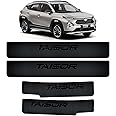 D WRAPS Toyota Taisor Door Sill Protector – 4pcs Carbon Fiber Anti-Scratch Entry Guard Sticker with Glossy Taisor Logo – Waterproof, Precut, Easy Install – Taisor Accessories