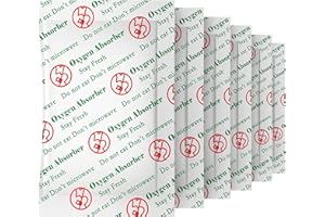 ‎VACYAYA VacYaYa 300CC (50-Pack) Sauerstoffabsorber-Pakete in Lebensmittelqualität für Hausgemachtes Trockenfleisch und Langfristige Lebensmittellagerung, in Vakuumbeuteln aufbewahrt